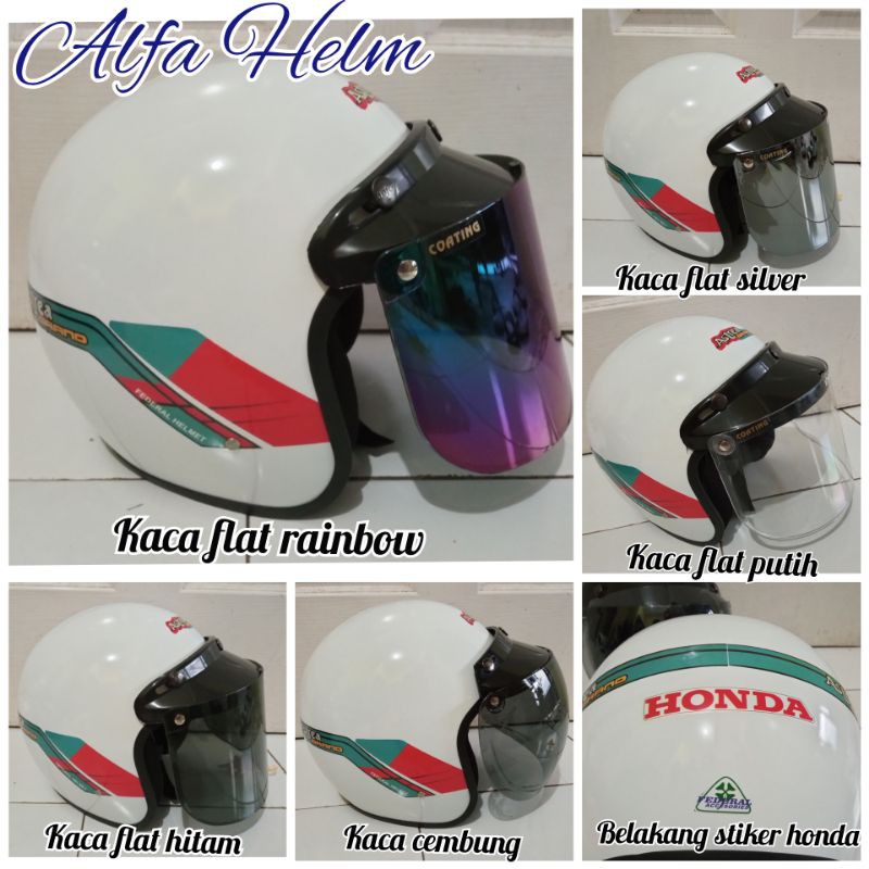 ALFA HELMET Helm Astrea Grand Repro Kaca Flat Injak Original // Helm Astrea (bisa COD)