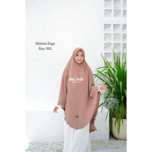 Khimar Zoya XXL Pet Antem Cringkle Airflow Mujahidah