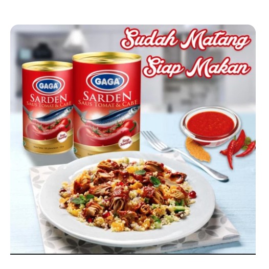 

GAGA Sarden - Saus Tomat dan Cabe / Chilli Balado - 155gr / 425gr