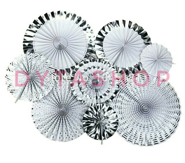 Termurah!! Paper Fan Warna (1set isi 6) paperfan