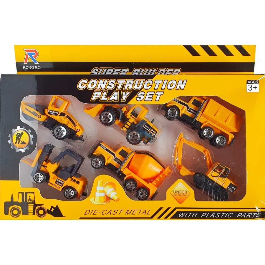 M182 Mainan Diecast Mobil Konstruksi Construction Playset isi 6 Pcs