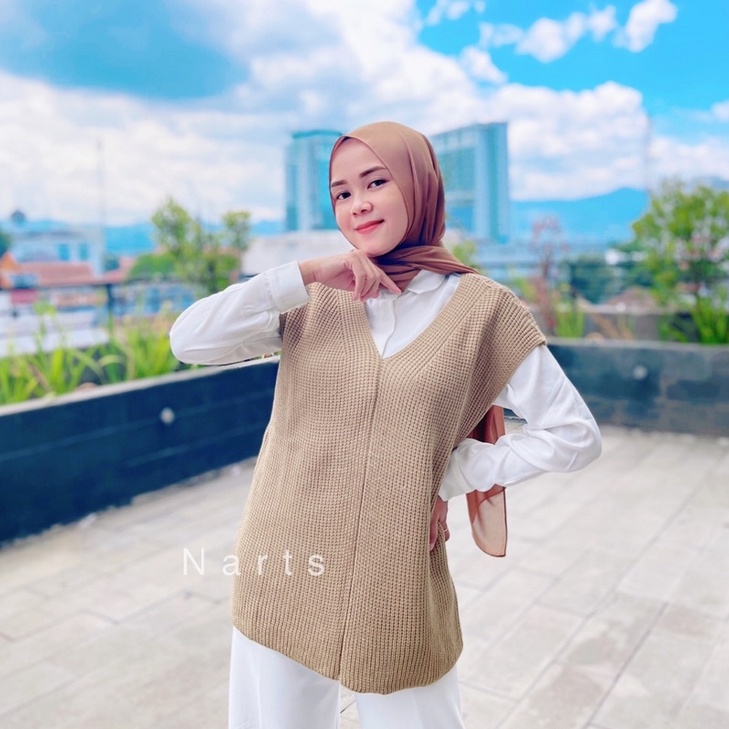 ORS - Vest Feruci Seven Gate Rajut NS / Rompi Tebal Rajut AFI / Pakaian Wanita Rajut Bandung Premium