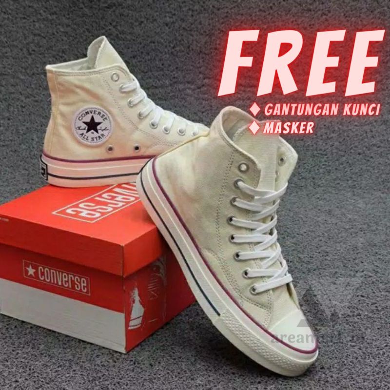 Sepatu Converse All Star 70s High Cream Sepatu Import Premium