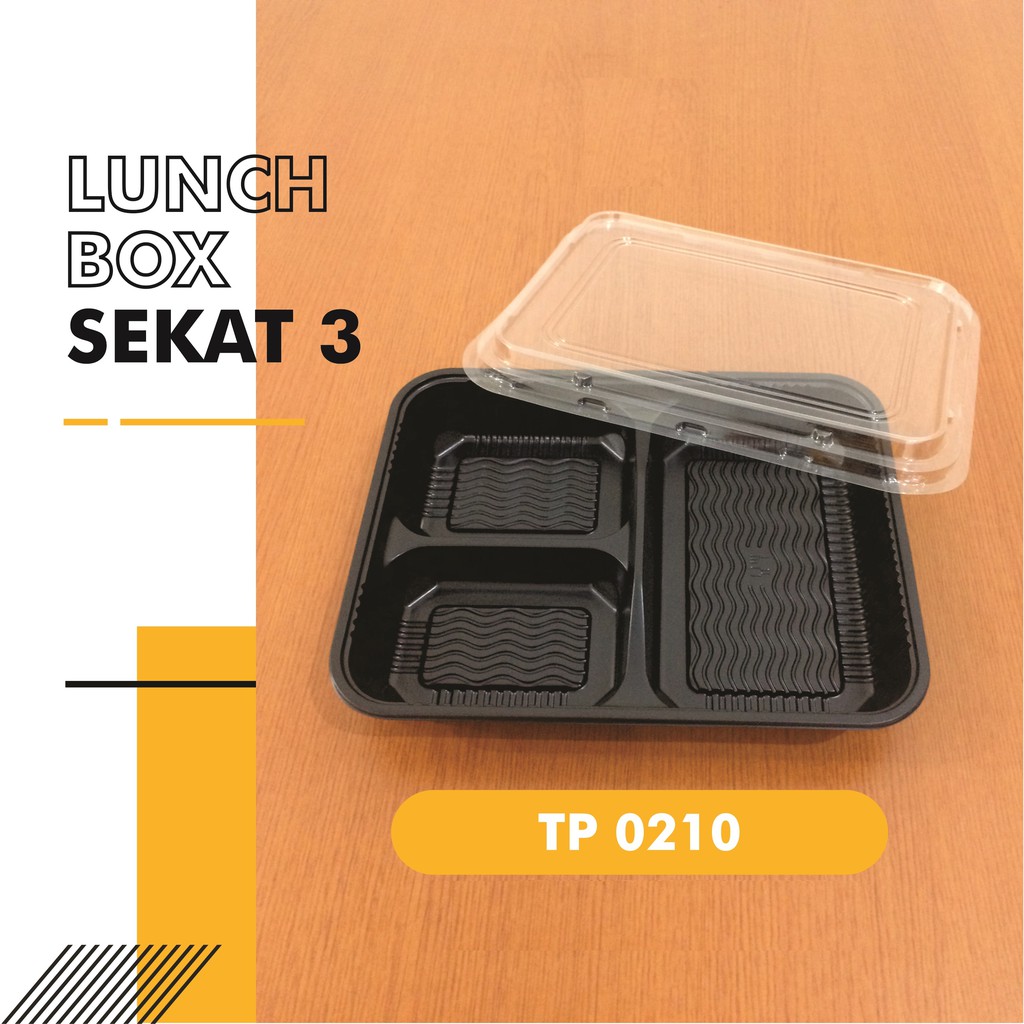 Jual Tray Mika Bento Lunch Box Sekat Ulir Tutup Pcs