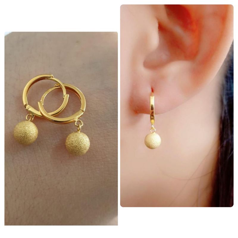 ANTING BOLA PASIR LAPIS EMAS 00BL