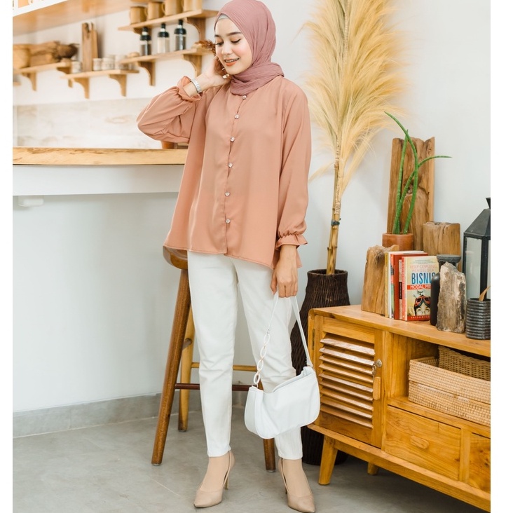 (KJI) KEMEJA ATASAN WELDA BLOUSE DAILY OVERSIZE JUMBO WOLFIS