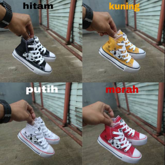 SEPATU CONVERSE CLASIC ANAK, SEPATU CONVERSE KARAKTER ANAK, SEPATU CONVERSE SNOOPY ANAK,