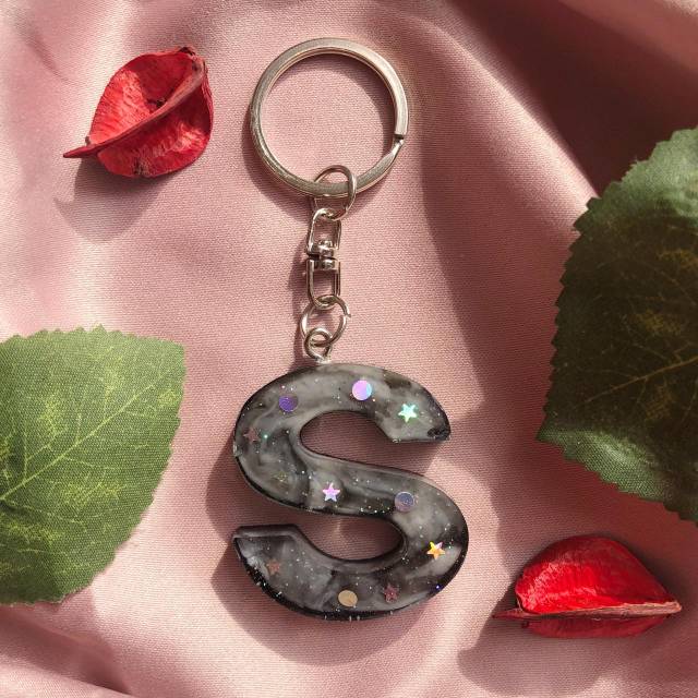 GLAZE - Gantungan Kunci Custom | Custom Initial Keychain | Custom Keychain | Resin Keychain