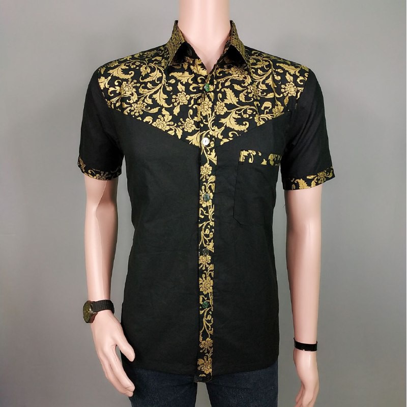  Model  Baju  Cowok  Kombinasi Batik Dan Polos Model  Baju  