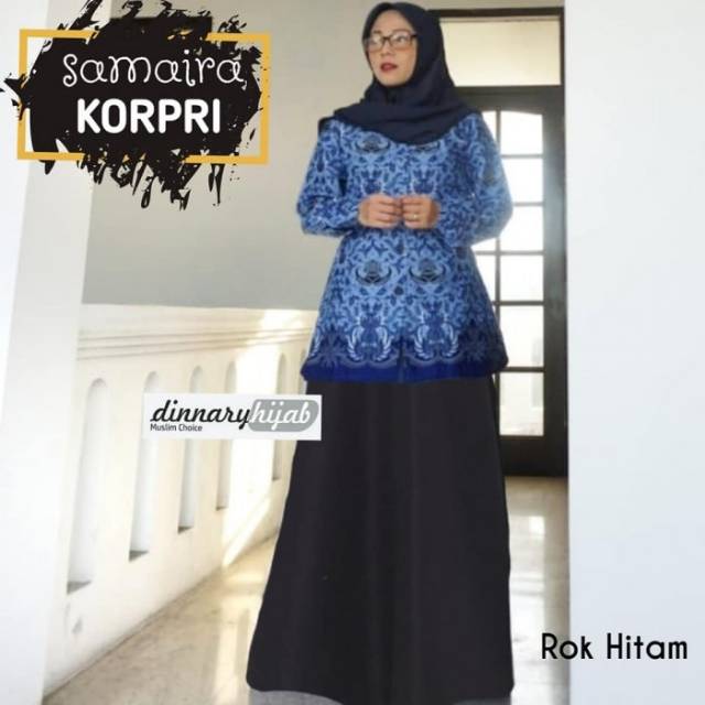 GAMIS KORPRI || ROK HITAM || ROK NAVY ||DINNARY