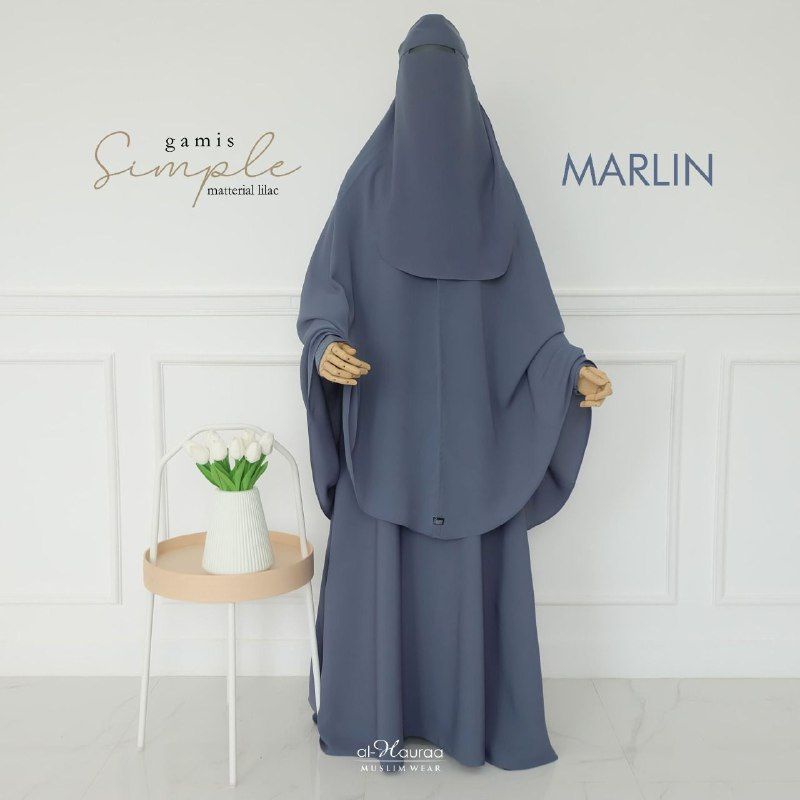 Bergo Simple Lilac by Al-Hauraa | Khimar Nonpet Jumbo