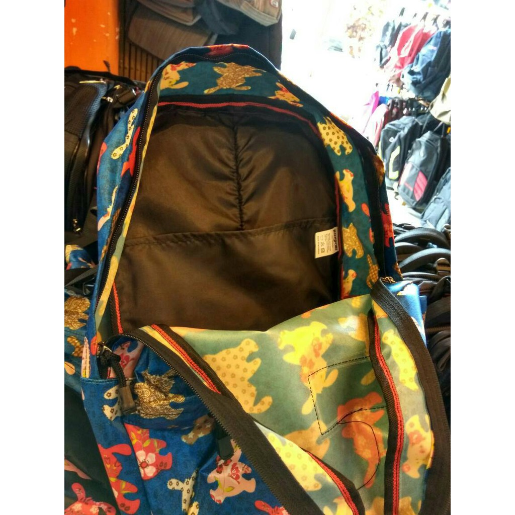 Backpak Sekolah Tas Ransel motif boneka biru Ransel Pria Wanita Kanvas Fashion Tas Sekolah Siswa untuk Remaja Perempuan Ransel Wanita Warna Polos Kualitas Tas Buku Travel Santai