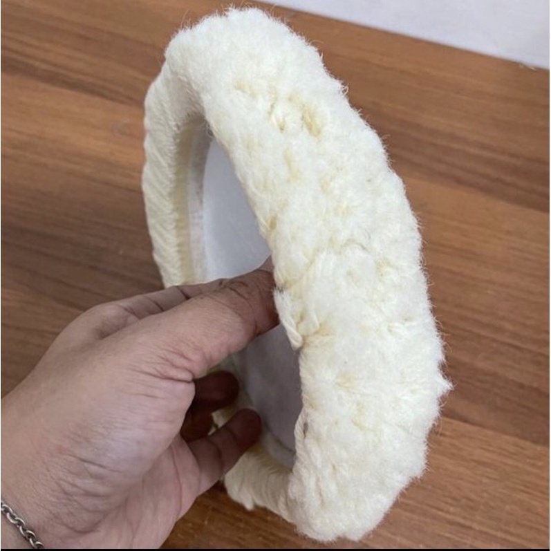 BENZ 7” TEMPEL Kain rabin WOL mobil model tempel sanding 7" inci 180mm wool poles buffing pad velcro