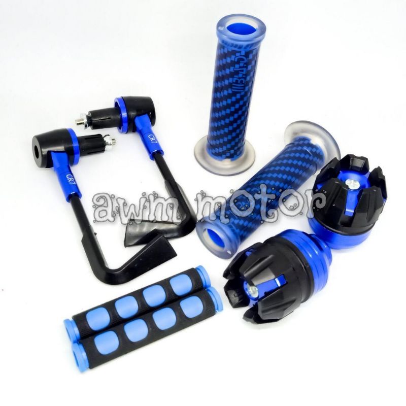 [PAKET STANG ACC 4 ITEM] Proguard L + Handgrip BAD Carbon + Jalu As Depan +Karet Handle Universal