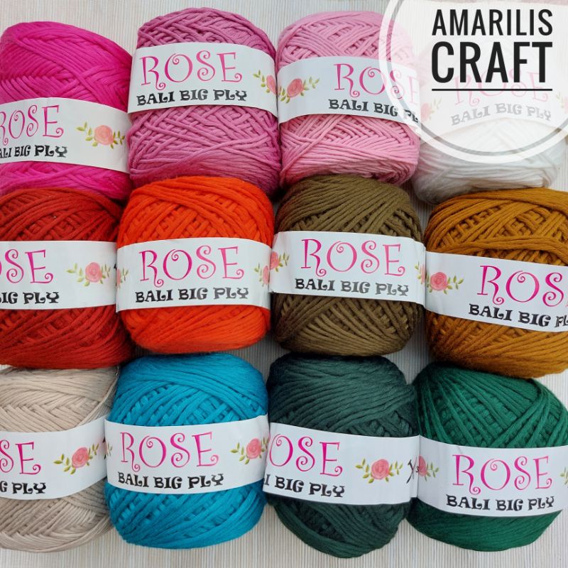 [1Gulung] Benang Katun Bali BigPly ROSE