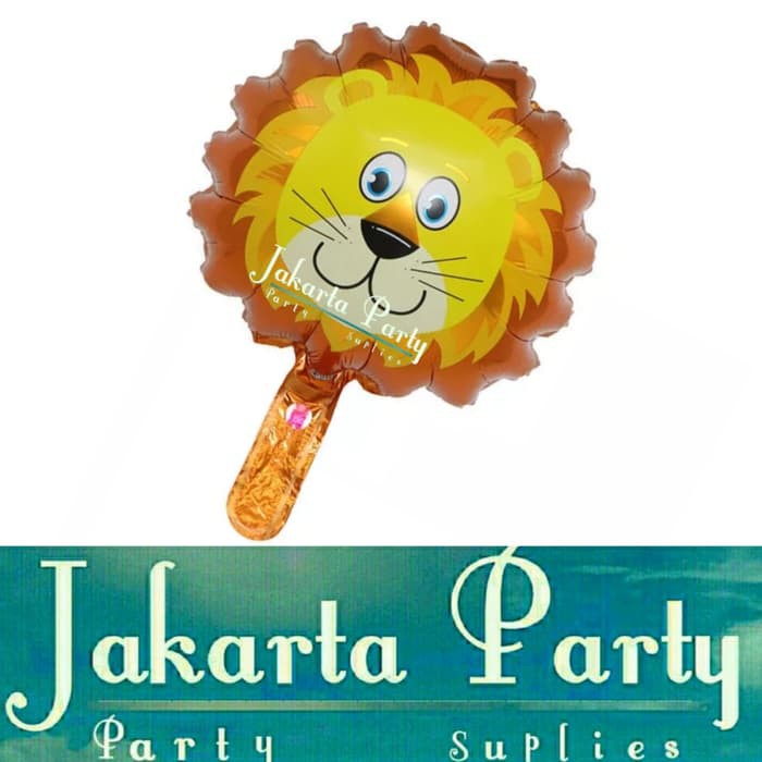 Balon Foil Lion Head Mini / Balon Karakter Hewan / Balon Animal