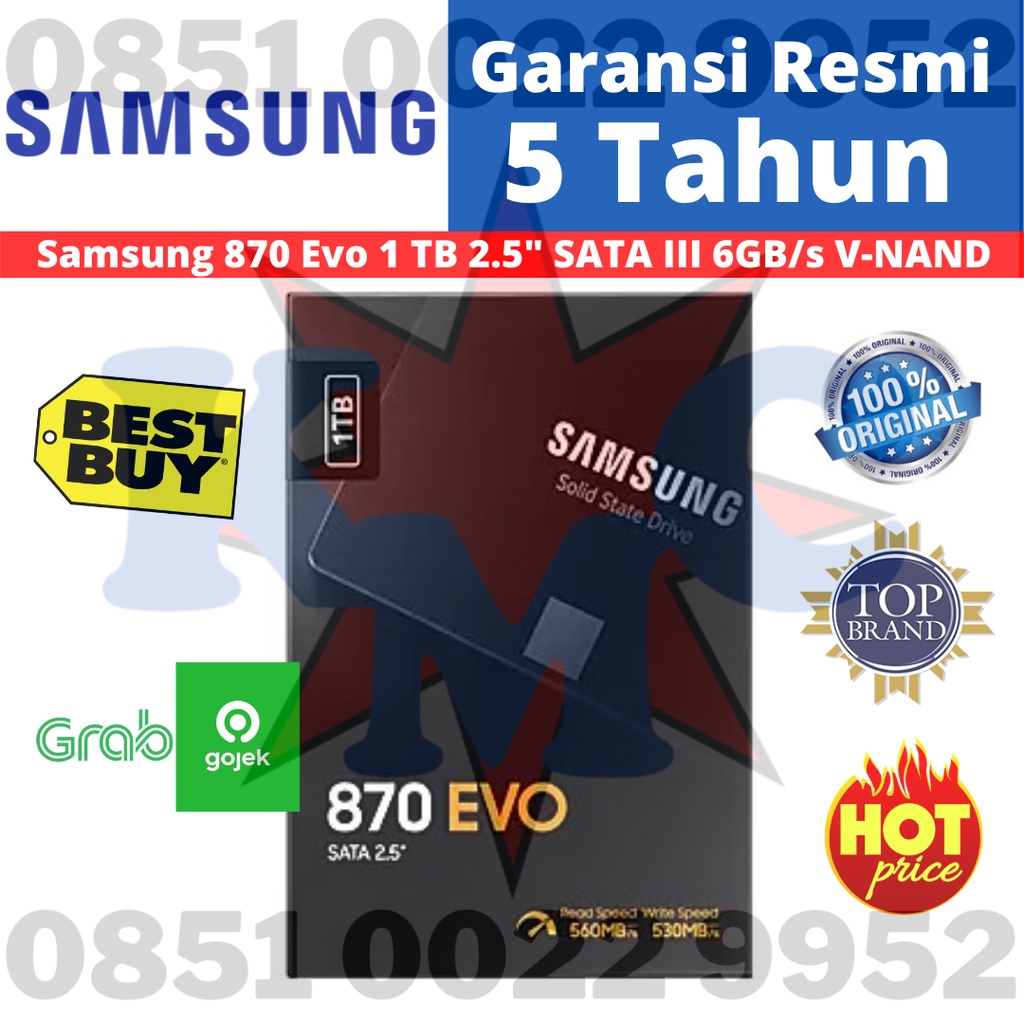 SAMSUNG SSD 870 EVO 1TB 2.5&quot; SATA III - SOLID STATE DRIVE SAMSUNG 1TB RESMI