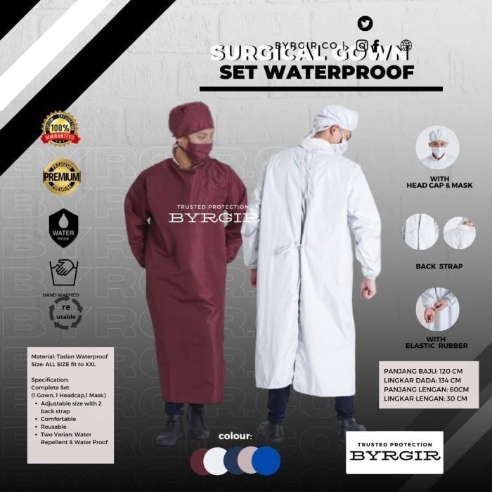 Genc | Reusable Surgical Gown Jas Jubah Operasi Apd Waterproof Lengan Panjang