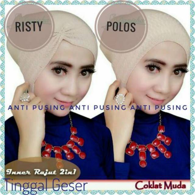 Ciput Risty| Ciput Rajut | Inner Serut | Inner Bandana | Grosir Jilbab