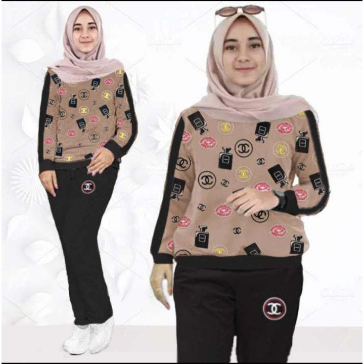 LVB Setelan Training Wanita/Track Suit Wanita/Setelan Kasual Wanita/Uk.XL-XXL-3XL NEW CHENEL Ka/Tr