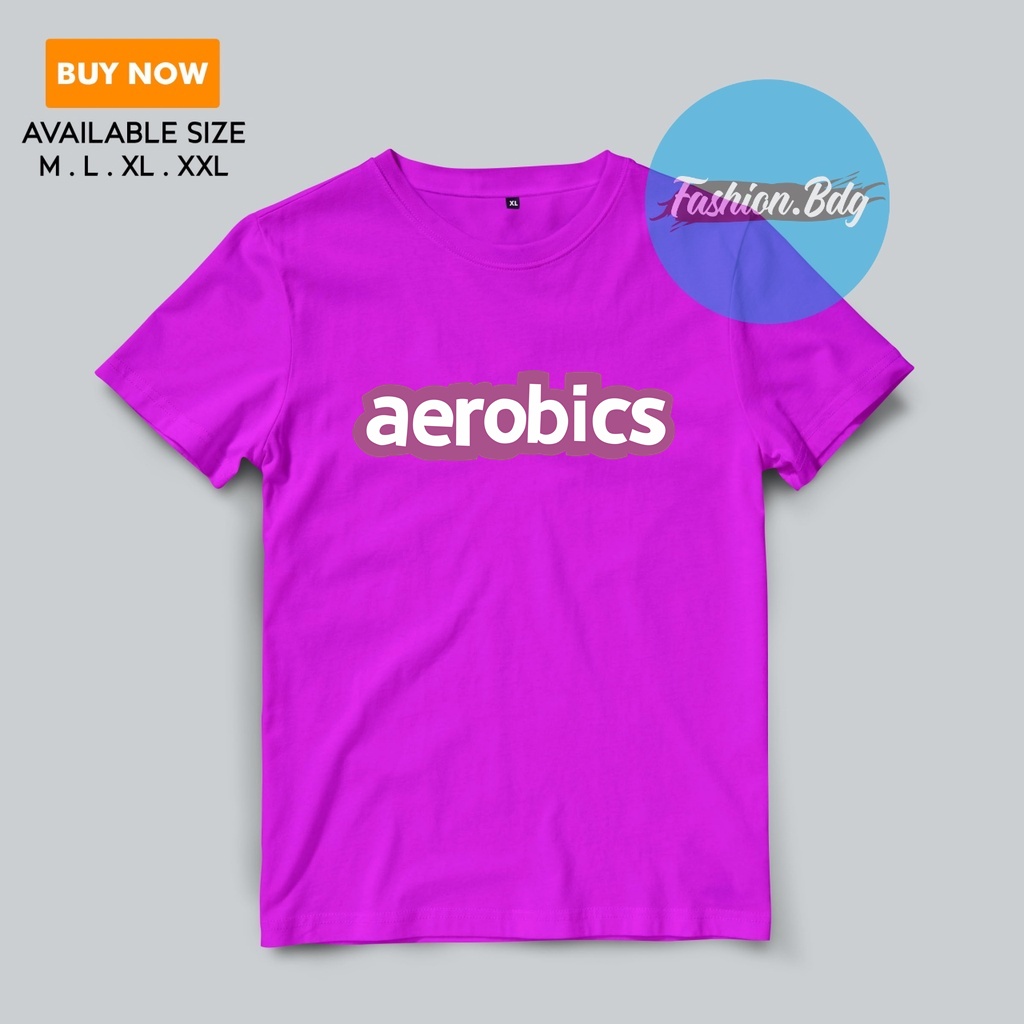 BAJU WANITA KAOS AEROBICS SENAM OLAHRAGA GYM FITNESS