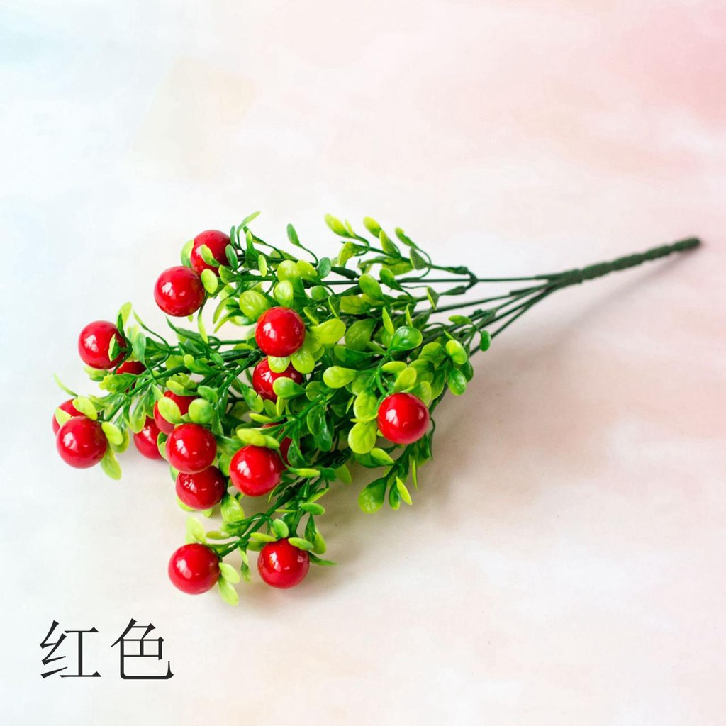 COD/TIB BUAH BUAHAN BUNGA TANGKAI PLASTIK BUNGA ARTIFISIAL BUNGA HIASAN P3141-6