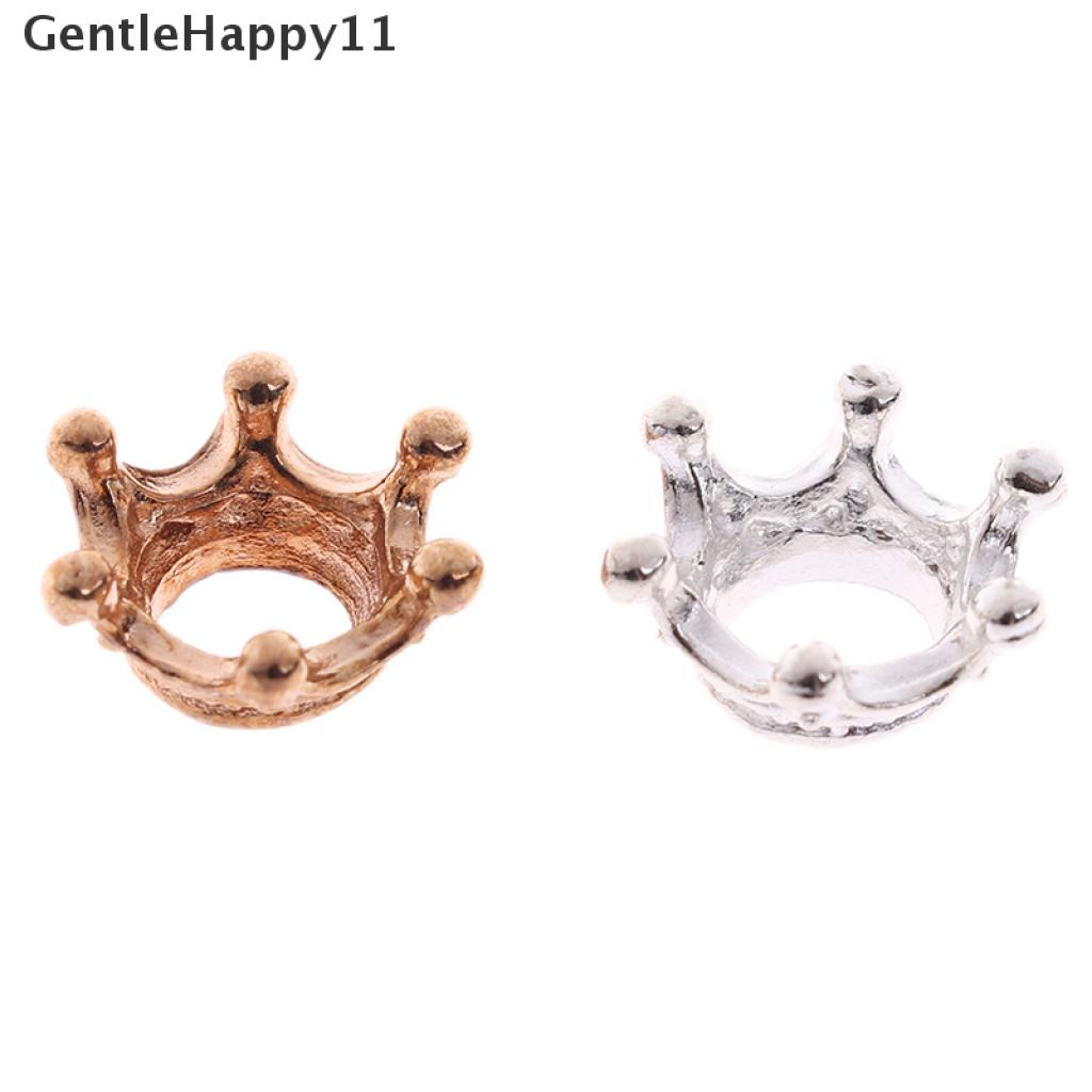 Gentlehappy 2pcs / Set Mainan Miniatur Mahkota Metal Skala 1: 12 Untuk Aksesoris Rumah Boneka