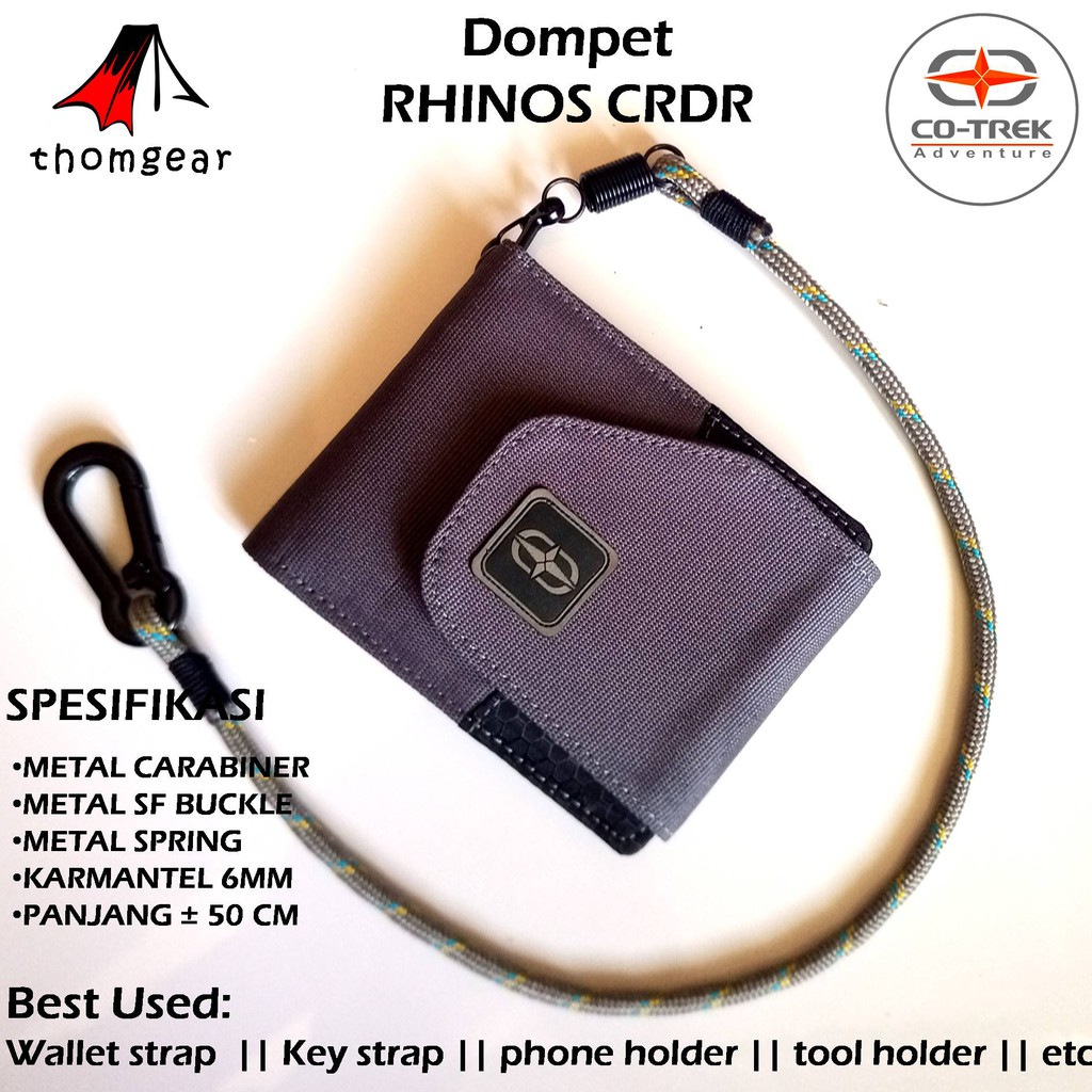 Thomgear Dompet Lipat Co-Trek Adventure Bahan Cordura Rhinos Dompet Outdoor Pria Fashion Terbaru