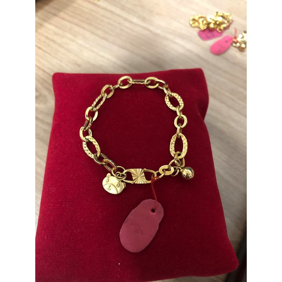 gelang anak rantai hollow fancy teddy bear polos