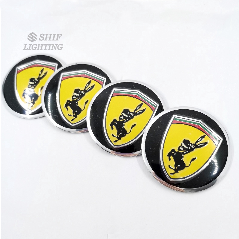 Stiker Emblem Logo Kuda PORSCHE 4x56mm Untuk Dekorasi Velg Hub Mobil