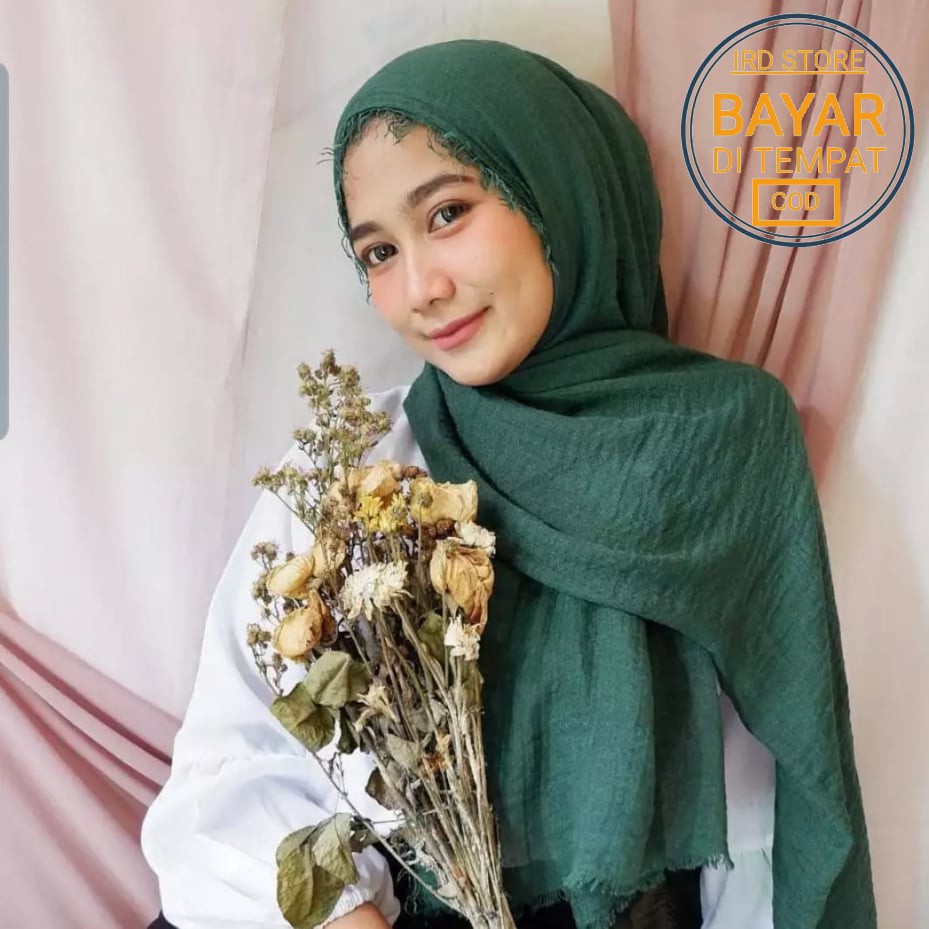 CUCI GUDANG HIJAB CRINGKEL IMPORT MURAH  / JILBAB CRINGKLE  / HIJAB KEKINIAN /HIJAB TERBARU / OOTD