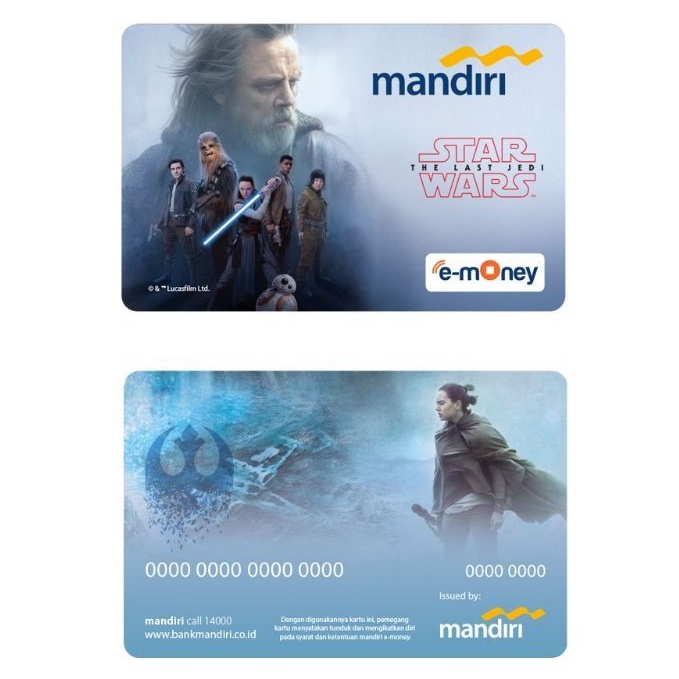 Mandiri eMoney eTOLL Star Wars - Luke ORI /Like eTOLL Tapcash Flazz or Brizzi