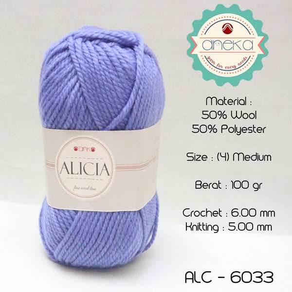 Benang Rajut Wool Alicia Yarn - 6033