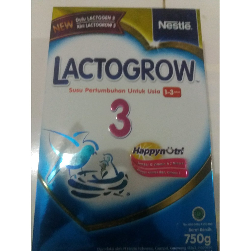 

[Stok Ready] lactogrow 3 plain 750 gr