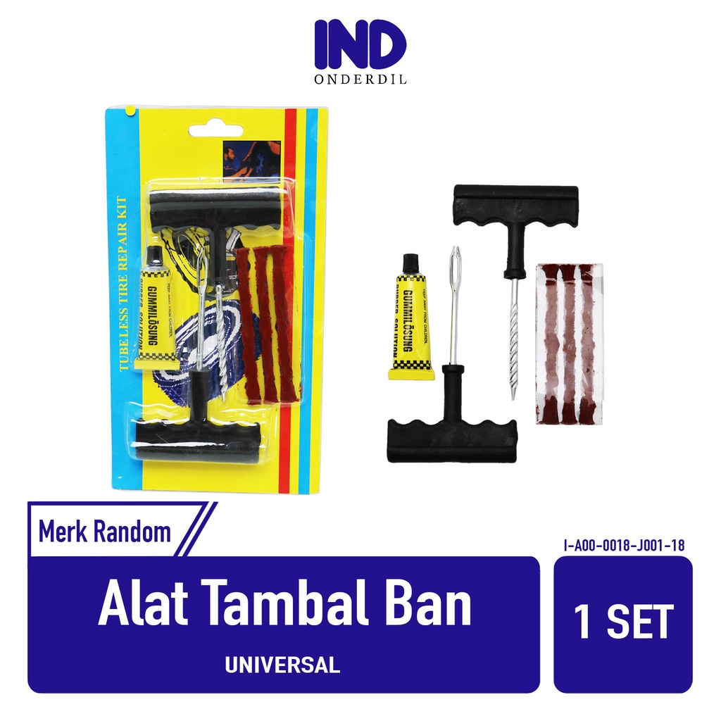 Alat Tambal-Penambal Ban Tubeless-Tubeles-Tubles-Tubless-Tire Repair Kit-Tools-Tool Motor-Mobil-Sepeda