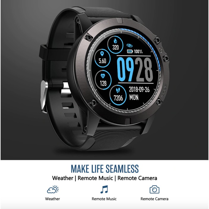 Zeblaze Vibe 3 PRO Full Touchscreen Smartwatch IP67 HeartRate Fitness - Hitam