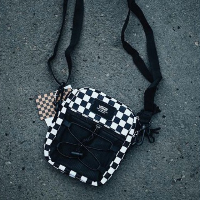 Vans Crossbody Bag Checkerboard White Black ⁣⁣