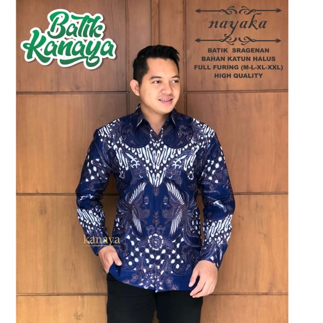 Kemeja Batik NAYAKA FULL FURING Katun Halus Ori Solo