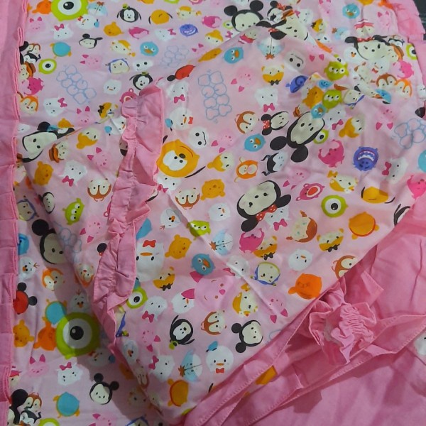 Mukena Anak Kecil Motif Disney Tsum - Tsum Pink Tas Sajadah Size XS Usia 2-3 tahun Terbaru 2022-5