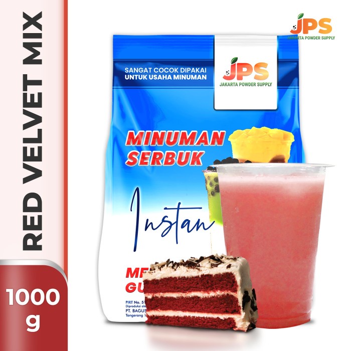 

DISKON - (BISA COD) Bubuk Minuman Red Velvet Mix Powder Instan JPS Gula