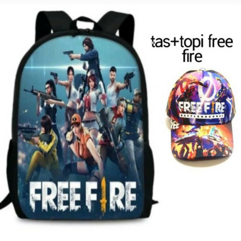 FIREEFIRE Gratis topi Ransel Anak Karakter Tas anak Sekolah laki-laki backpack ransel punggung