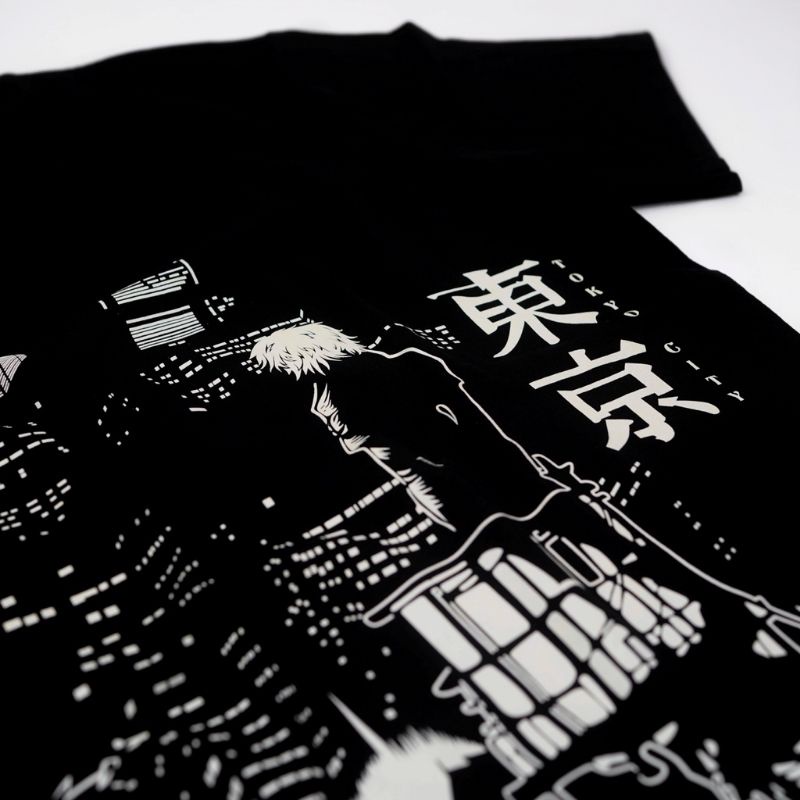 Aerostreet T Shirt Tokyo Night Hitam Kaos