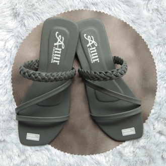 ANUR - COD  Sandal Teplek Wanita Slop Tali kepang Remaja kekinian/Sendal Selop Slip On Tali Terbaru