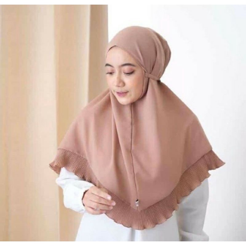 HIJAB OOTD (COD) bergo/bergo plisket/bergo tali rempel murah