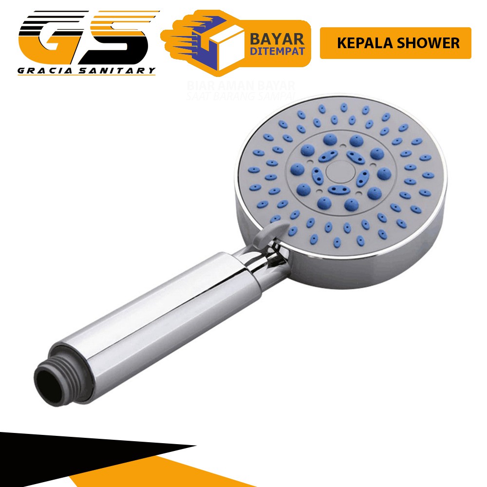 Shower Mandi Kepala shower 8043 Set Selang Dan Hanger Pegangan selang shower