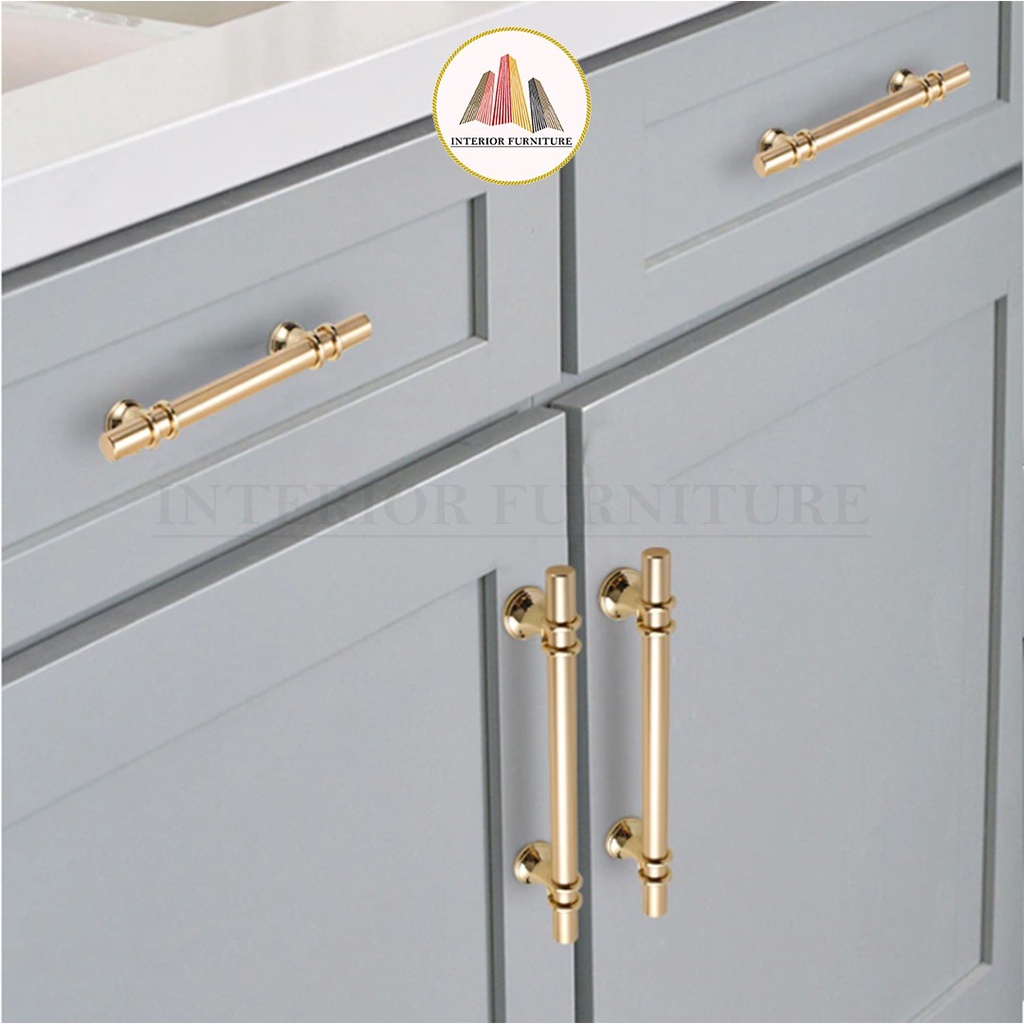 Handle lemari Handle Emas Silver Hitam Silver Gold Black Silver Knob Pull Tarikan Laci Minimalis Modern Gagang Pintu Lemari Model Baru