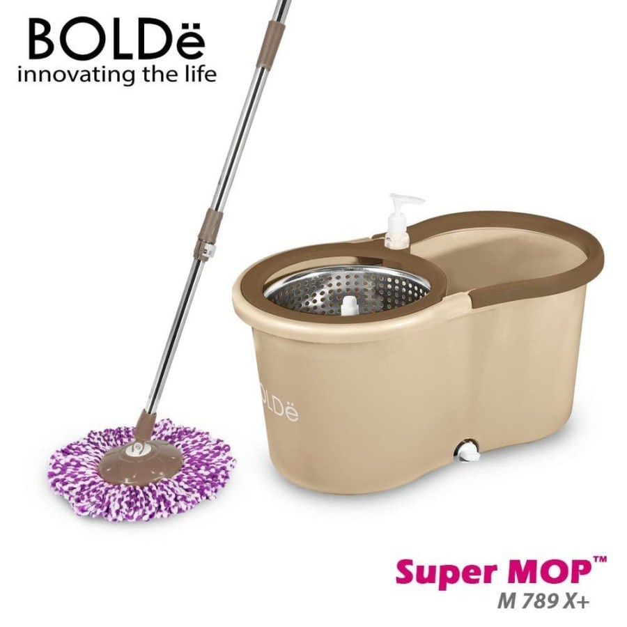 Alat Pel Super Mop BOLDe M-789 + Botol Pewangi PUTARAN STAINLESS ALAT PEL OTOMATIS