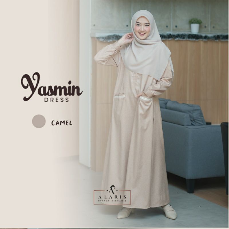Yasmin Dress Gamis Renda Gamis Katun Gamis Murah Bisa COD Dress Muslimah Cantik Gamis Casual