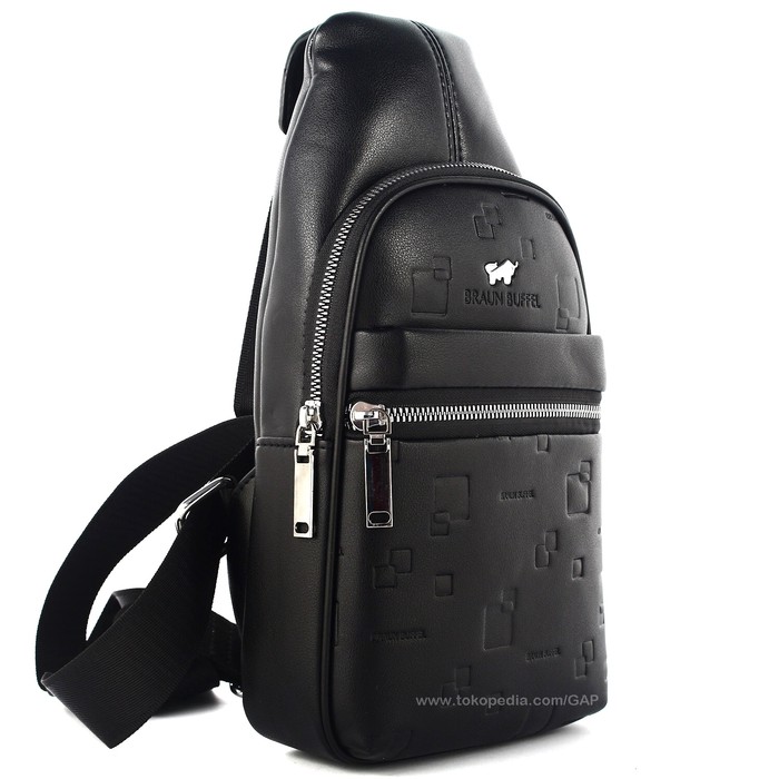 TAS SELEMPANG SHOULDER BAG BODYPACK IMPORT | BRAUN BUFFEL 1897 BLACK - Hitam