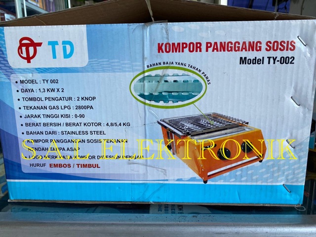 Kompor Panggang Bakar sosis 2 Knop